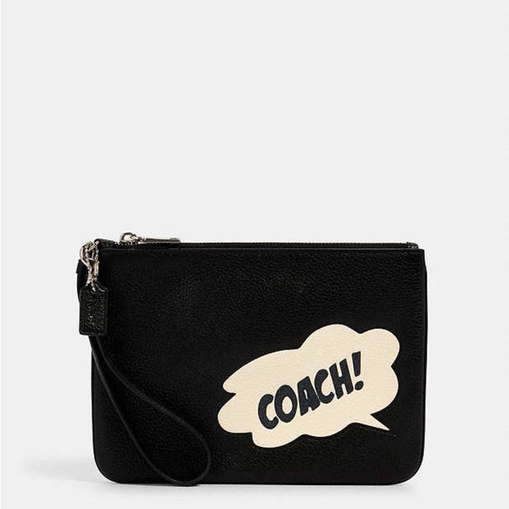 NEW!! Women’s Coach Marvel Gallary Pouch With Coach Bubble